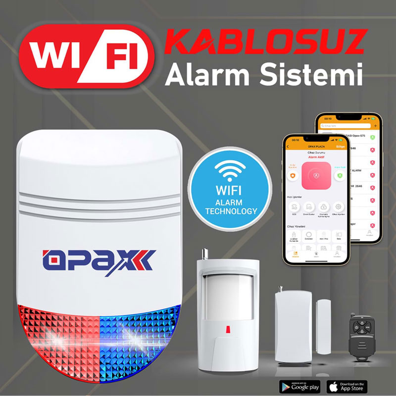 BGR-12 WIFI Kablosuz Siren Alarm Sistemi Mobil Uygulamalı (1 Yıl Ahm Ücretsiz) 1 bgr 12 wifi kablosuz siren alarm sistemi 2